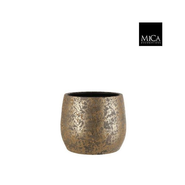 CLEMENTE VASO ROTONDO ORO - H25,5XD32CM